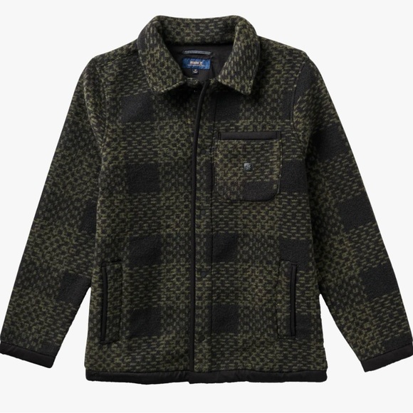 Roark Other - Roark Olive and Black Patterned Fleece Jacket